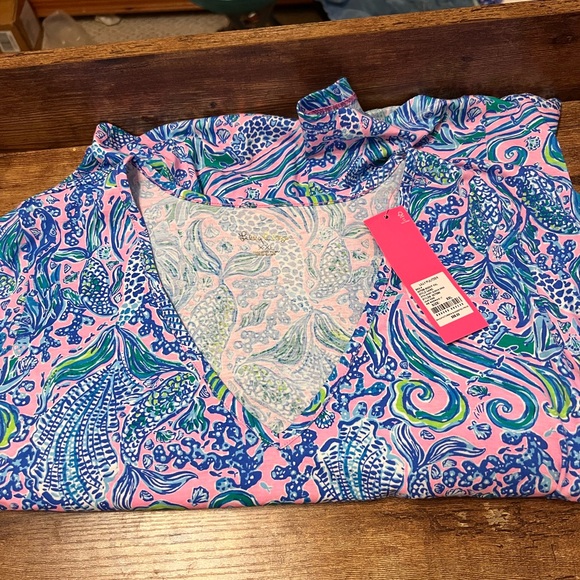 NWT Lilly Pulitzer XXL Etta Short Sleeve Dress We Mermaid It Lilac Rose - Picture 5 of 5